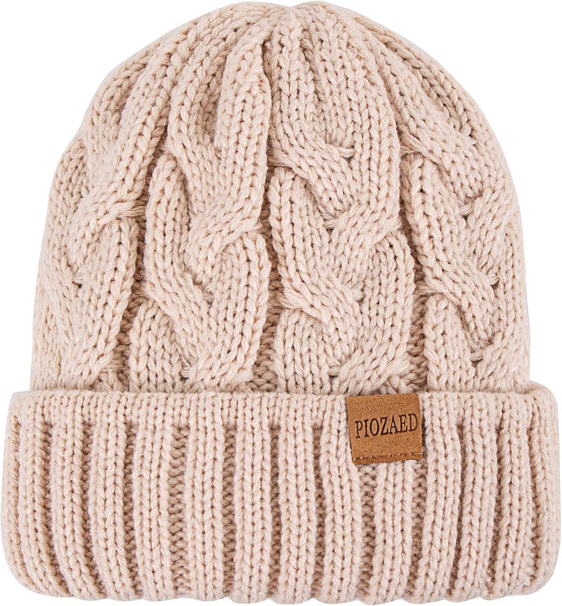 PIOZAED Womens Winter Knitted Beanie Hat Knit Warm Skull Cap Skull Cap Beanie for Women 2 Packs - Image 4